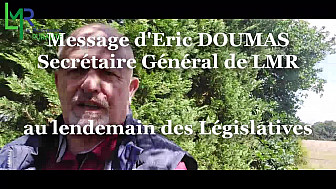 LMR communique - réaction d'Eric DOUMAS secrétaire général de 'Le Mouvement de la Ruralité' au lendemain des Législatives