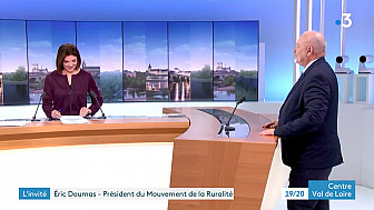 LMR 'Le Mouvement de la Ruralité' - Interview de son nouveau Président Eric Doumas sur le 19/20 de France3-Centre-Val-de-Loire